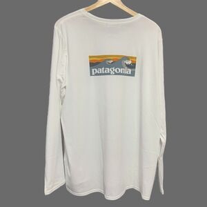 NWT Patagonia Capilene Cool Daily Graphic Shirt Women XXL Long Sleeve White